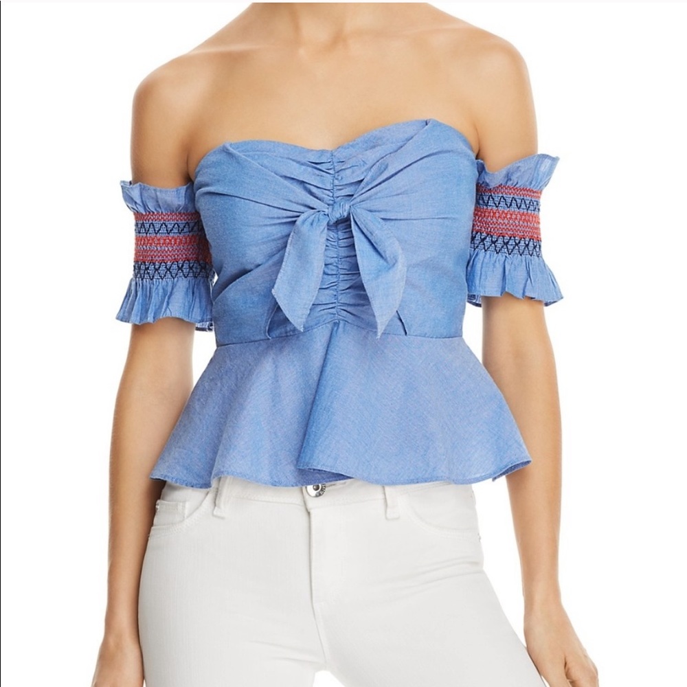 Red Carter Rilo Top; size large NWT